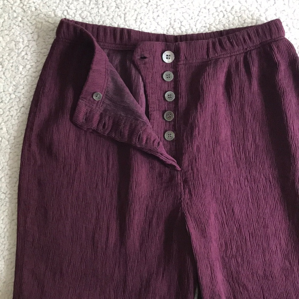 Raquel Allegra textured crepe pants MAROON 0 XS